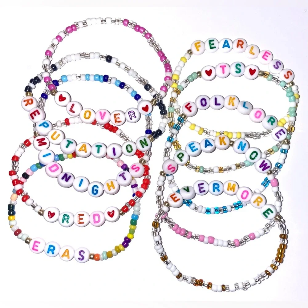 Taylor Swift Beacelets Swiftie Friendship Bracelets Beaded Beacelets Merch
